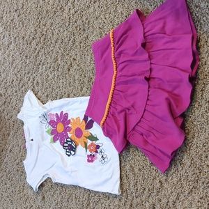 Gymboree Wild for Zebra shirt and skirt set, size 4 girls